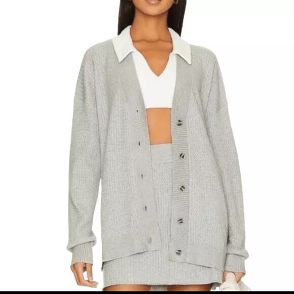 WeWoreWhat Heather Grey Varsity Cardigan 138.00
Lightweight Sweater Size M / L - Picture 1 of 7